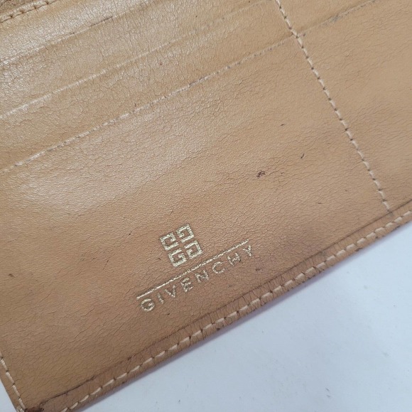 Givenchy Vintage Wallet Signature Brown Tan Envelope Card Holder Logo Unisex - Picture 4 of 11